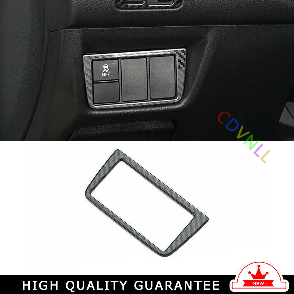 Headlight Button Frame Cover Trim for Honda Accord 10th 18-22 Steel Carbon Fiber