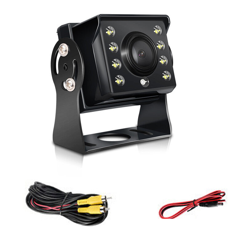 12V-24V High-Definition 8 LED Blind Spot Rearview Camera for Trucks, Buses, Trailers, and Caravans + 15-meter AV Cable n