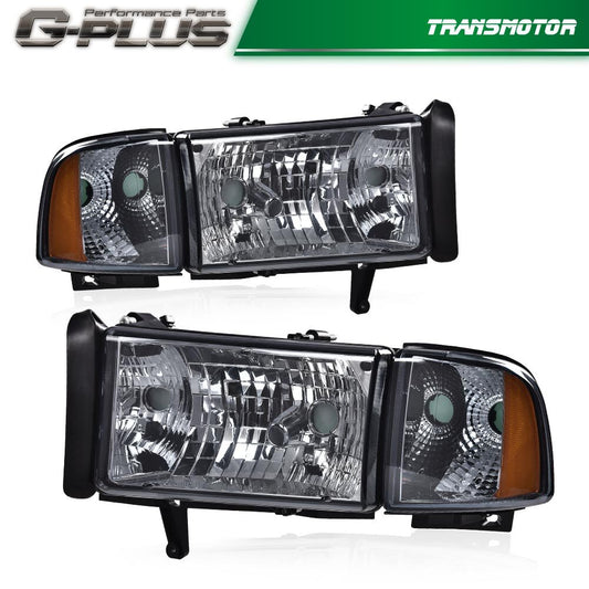 Suitable for amber corner lights in 94-02 for Dodge for RAM 1500 2500 3500 smoke room- v