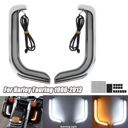 LED rectifier lower grille turn signal daytime running lights for Harley Touring 1996-2013- n