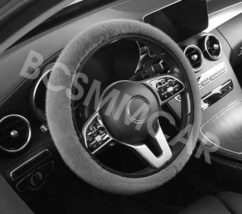 Plush Comfortable Soft Stretch Steering Wheel Cover Car Interior Accessories