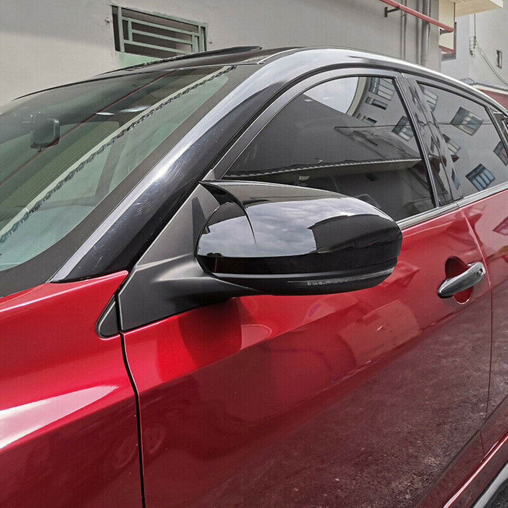 for Nissan Sentra 20-2023 Black Ox Horn Door Rearview Side Mirror Cover Trim 2P