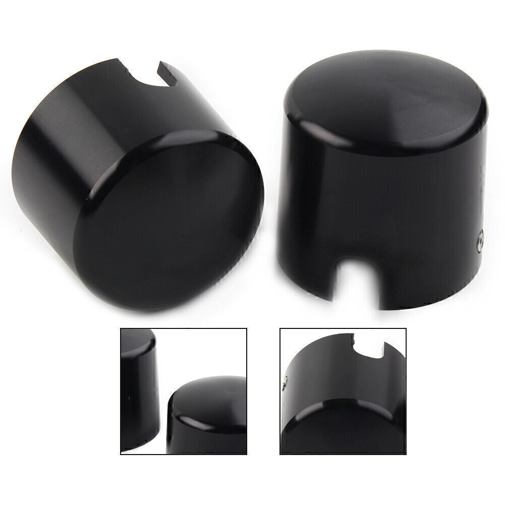 Aluminum Axle Cap Nut Cover for Harley Softail Deuce FXSTD Springer Black