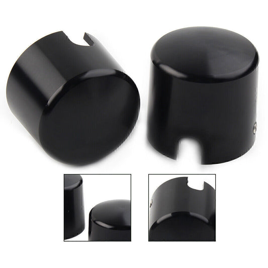 Aluminum Axle Cap Nut Cover for Harley Softail Deuce FXSTD Springer Black