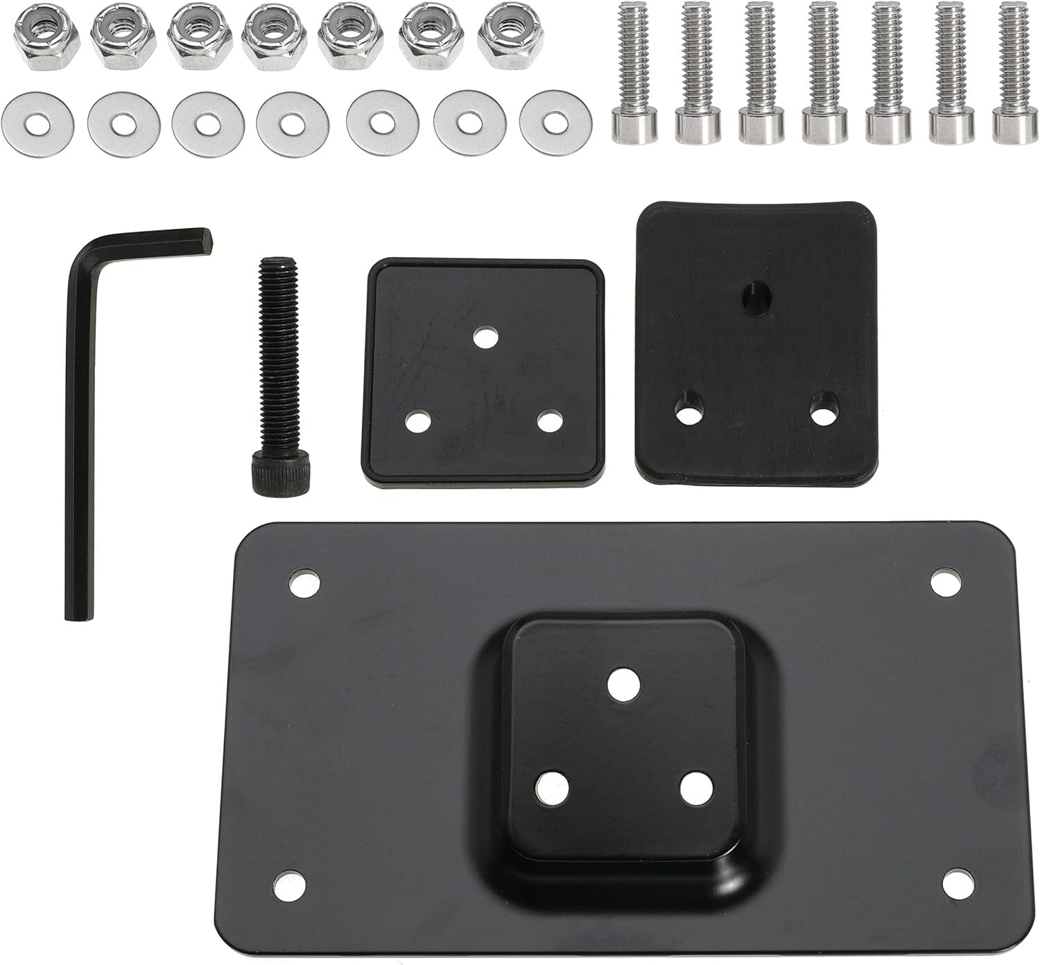 3-Holes Laydown License Plate Mounting Bracket for Harley Sportster Dyna Softail Q