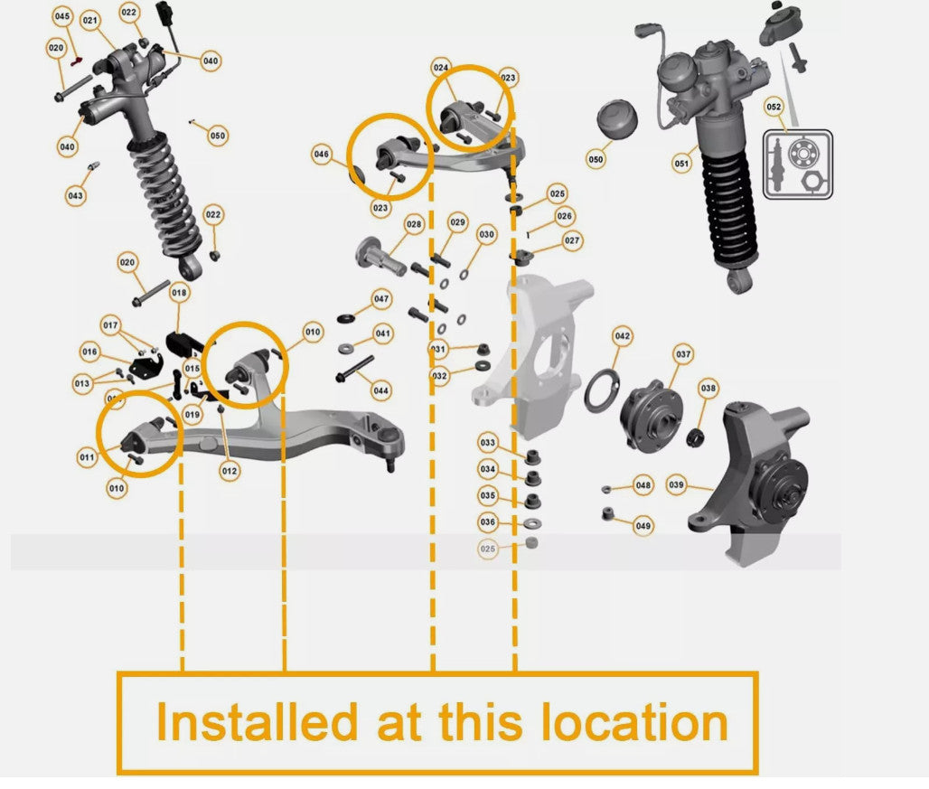 Equipment Manufacturer ( ) for McLaren 720S GT Front Upper Control Arm Bushing: 22BA133GP