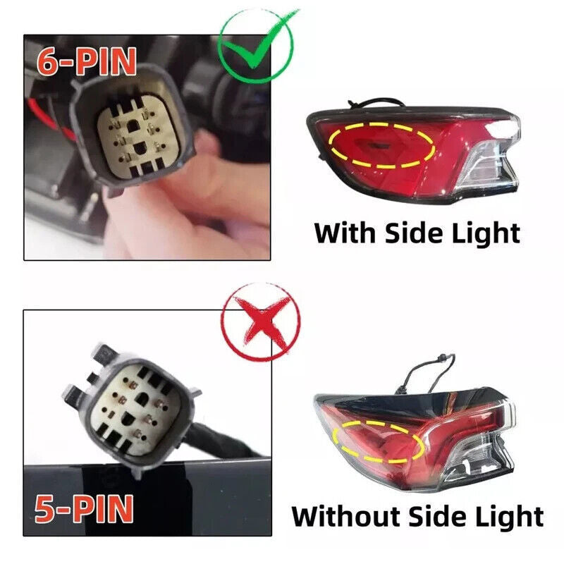 Left Right Rear LED Tail Light Brake Lamp 6-PIN for Ford Escape 2020 2021 2022