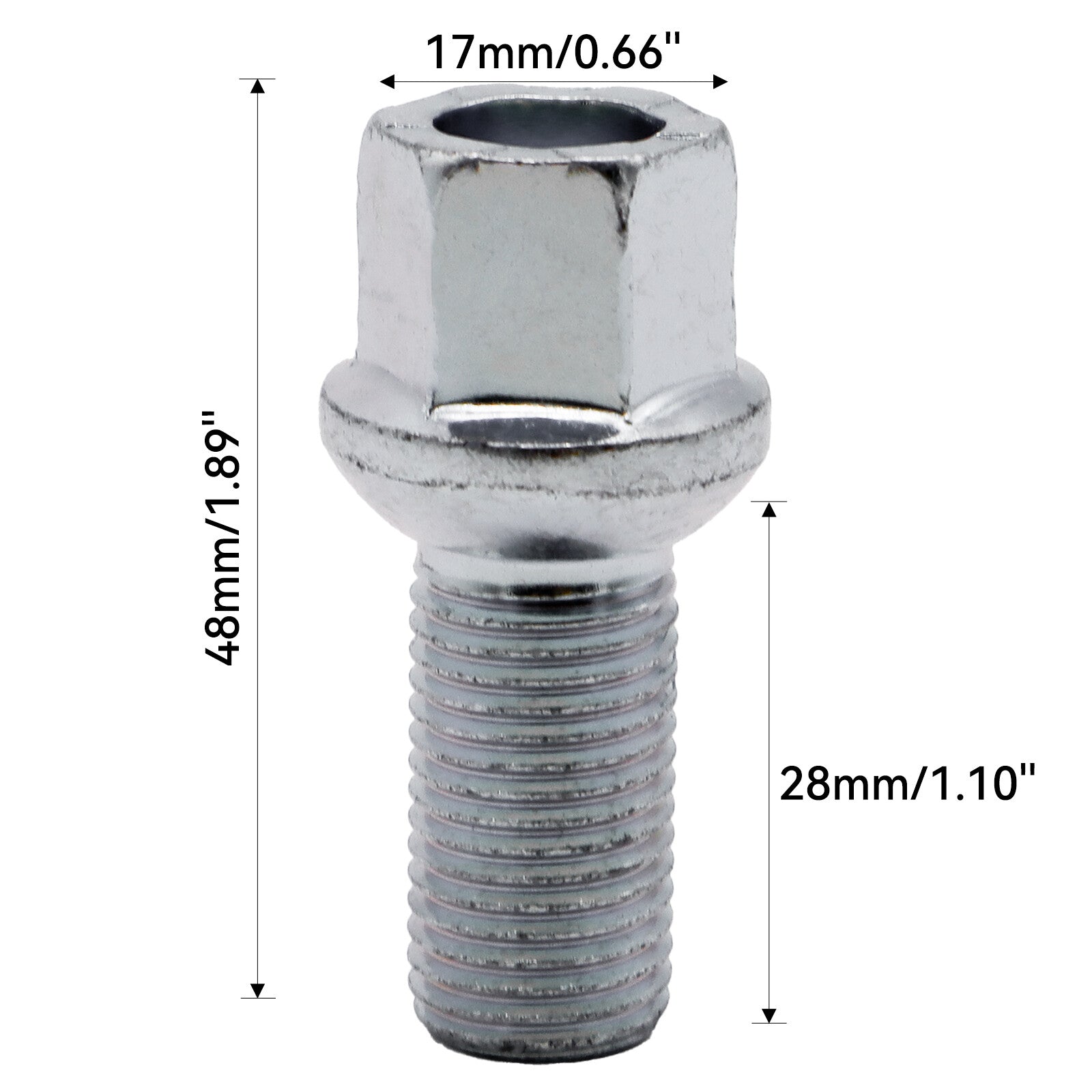 4¡Á Car Silver Wheel Lug Bolts WHT002437 for VW for VW for Bora Caddy for Audi A3 8P Q