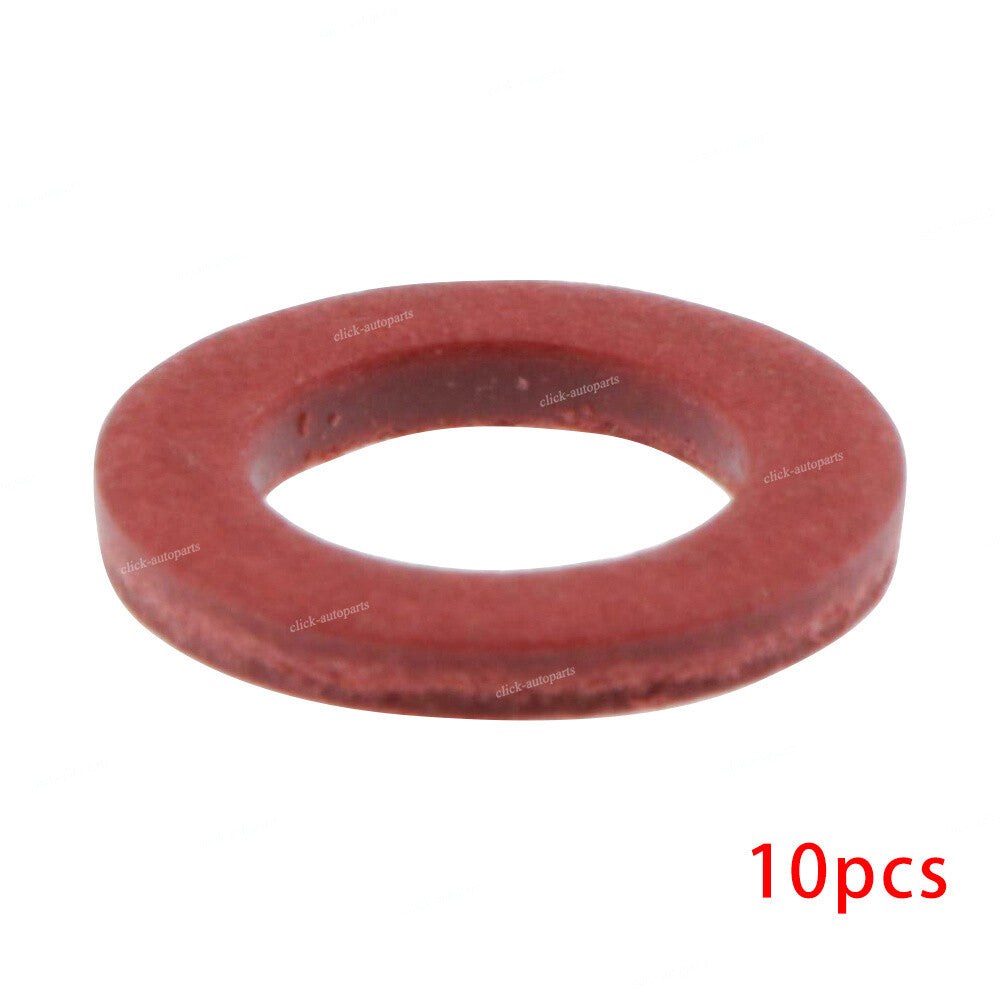 10 Pcs Lower Unit Drain Plug Gasket Red for Yamaha 90430-08020-00 90430-08003 Q