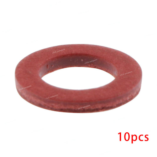 10 Pcs Lower Unit Drain Plug Gasket Red for Yamaha 90430-08020-00 90430-08003 Q