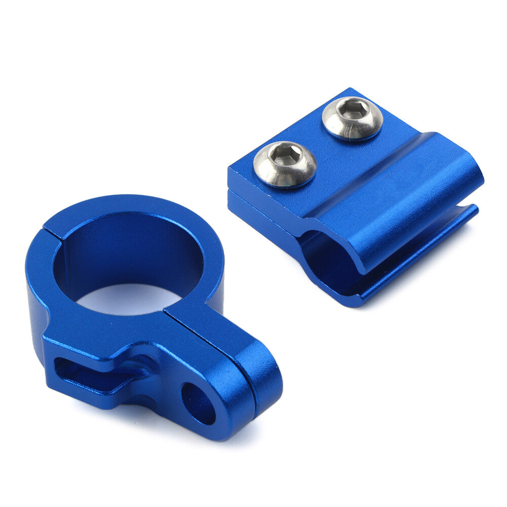 2xCNC Front Brake Line Hose Clamp Guide Blue Fit for Honda CR80R CR85R CR125R CR250R Q