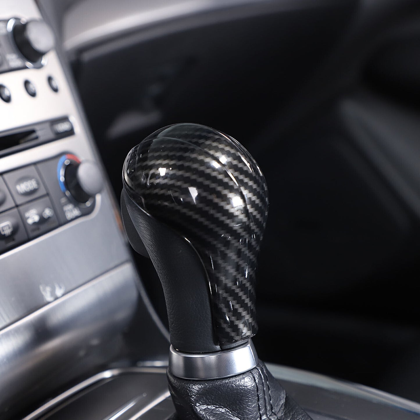 ABS Carbon Fiber Gear Shift Knob Trim Cover for Infiniti G25 G35 G37 2007-2013