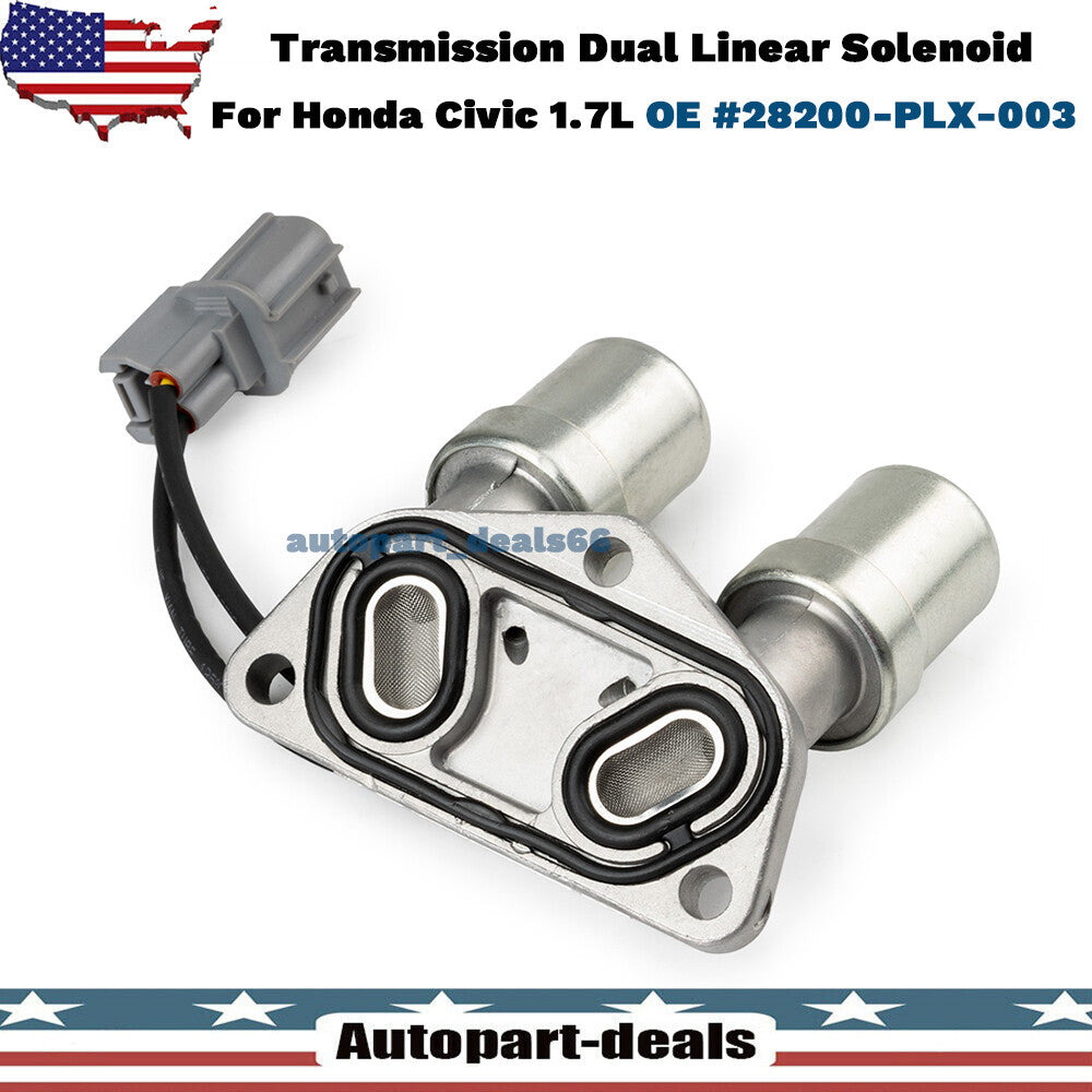 Dual shift solenoid valve 28200-PLX-003 for Honda for Civic 2001-2005 linear transmission