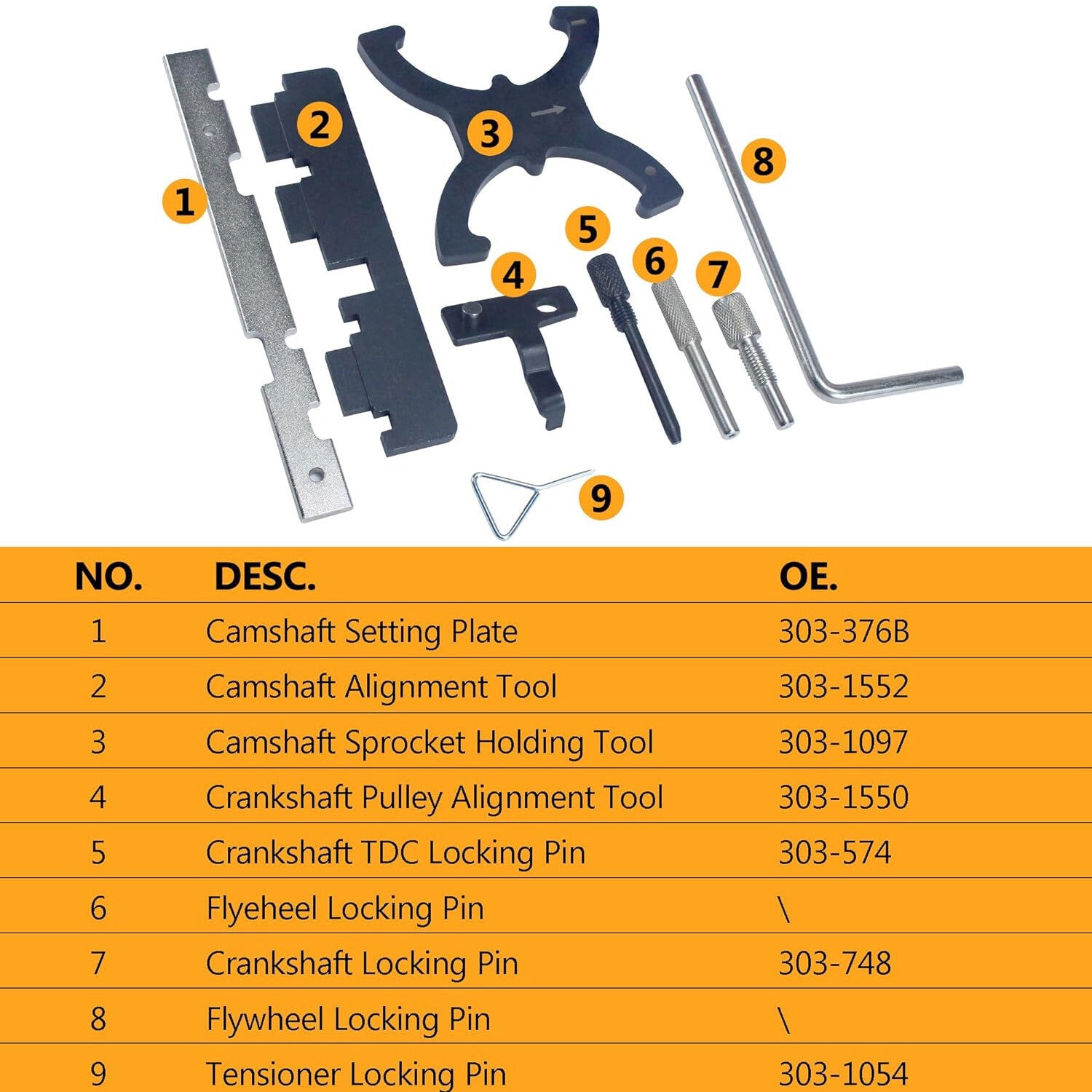Engine camshaft belt timing lock tool for Ford Focus Mazada 1.6 Eco Boost