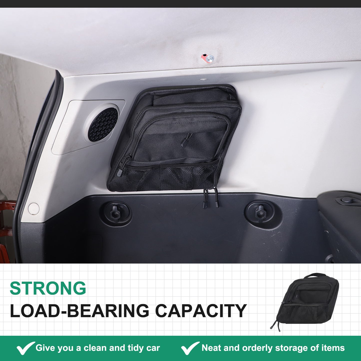 2-Piece Rear Door Window Mounted Side Storage Bags for FJ Cruiser 2007 - 2021 n