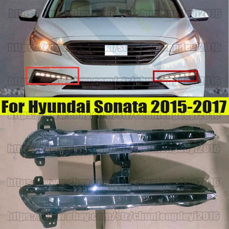 for Hyundai Sonata 2015-2017 Car LED Daytime Running Light Fog Lamp DRL 2PCS