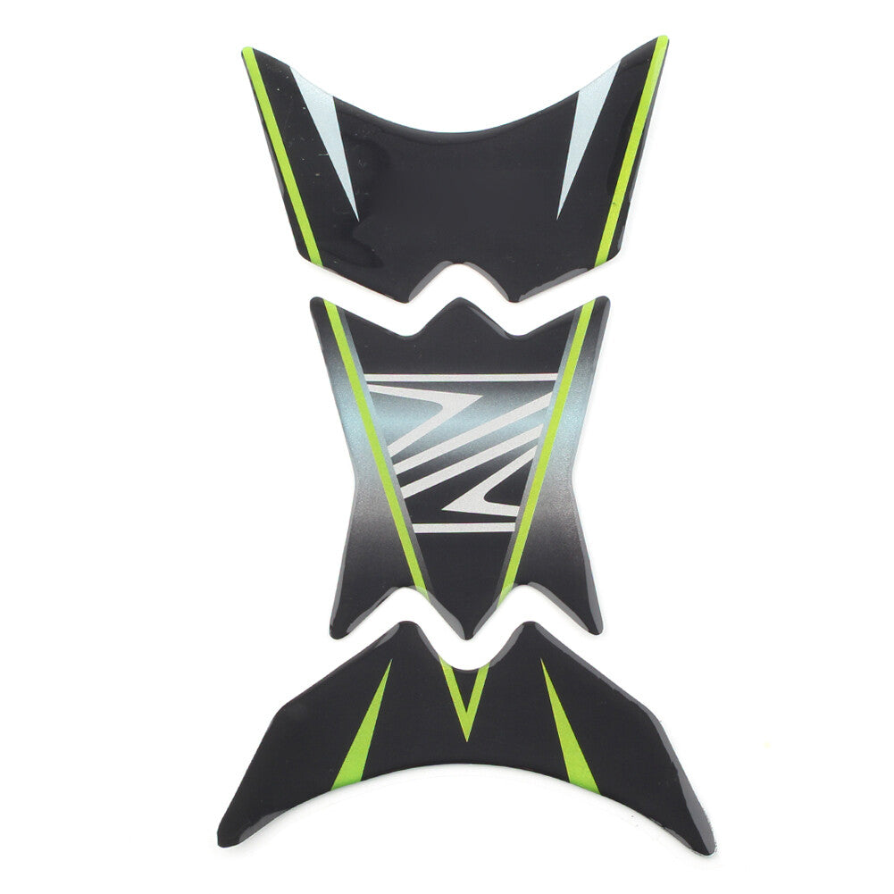Motorcycle 3D Tank Pad Protector Decal Sticker for Kawasaki Z1000 Green Q