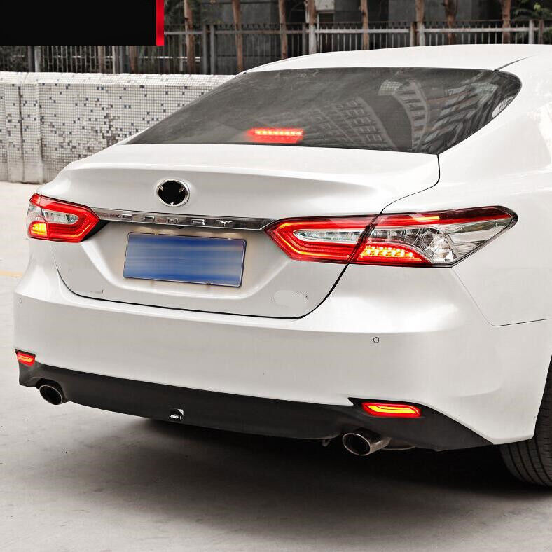 For Toyot@a for Camry 2019-2022 Red LED Rear Bumper Fog Light Tail Brake Lamp 2pcs n