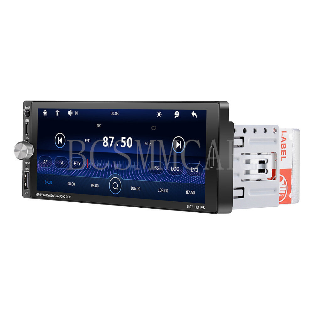 1Din Car Radio MP5 Player 6.9 inches Touch screen For Apple Carplay Android Auto