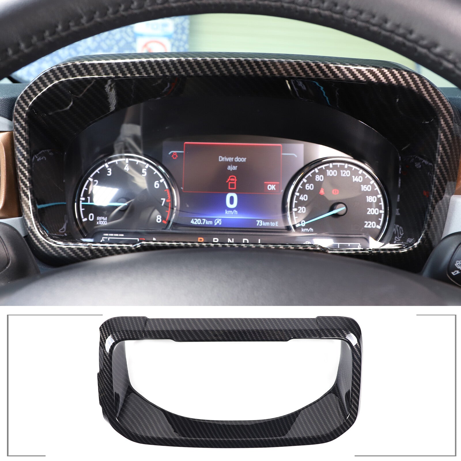 Carbon fiber internal steering wheel cover frame decoration suitable for Fengyang ta SUPRA 19-22 - v