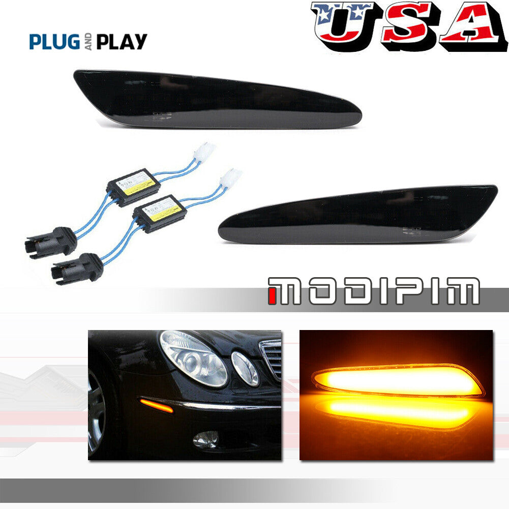 CAN bus amber LED side marker turn signal light suitable for 2003-2006 for Benz W211 E-Class- v