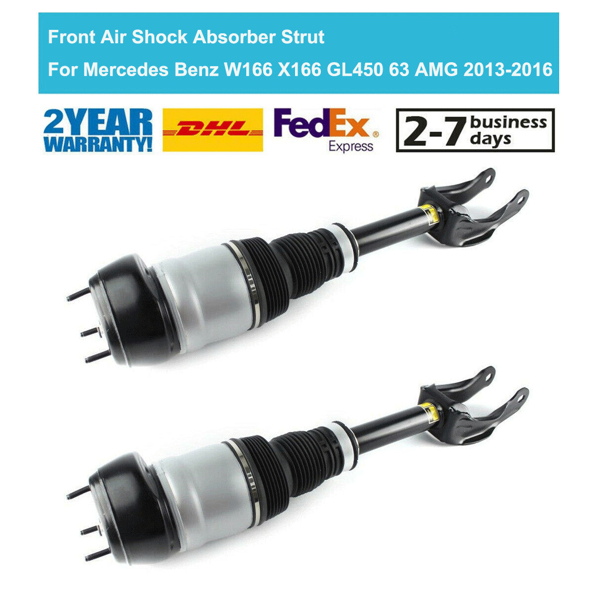 Pair Front Air Suspension Struts w/o ADS Fit for Mercedes -W166 X166 GL450 GL63 AMG