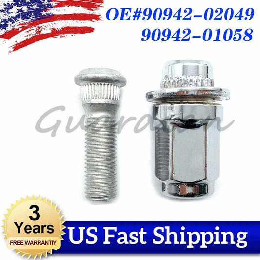 2PCS Wheel Lug Stud Nut 90942-02049 90942-01058 for Toyota for SIENNA for LEXUS SC300