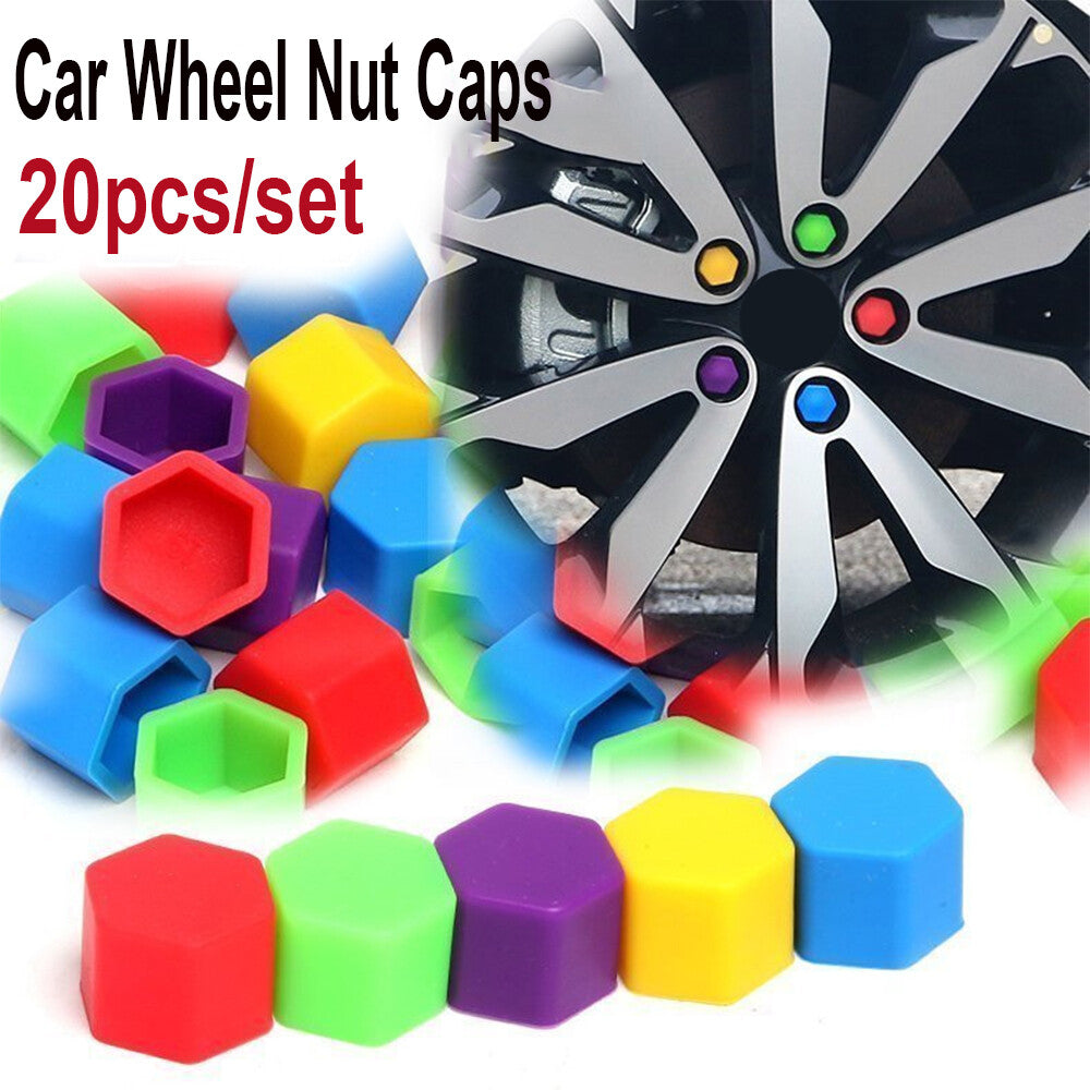 20pcs Silicone 21mm Car Wheel Nut Lug Dust Cover Cap Protector Hub Screw Rim Q