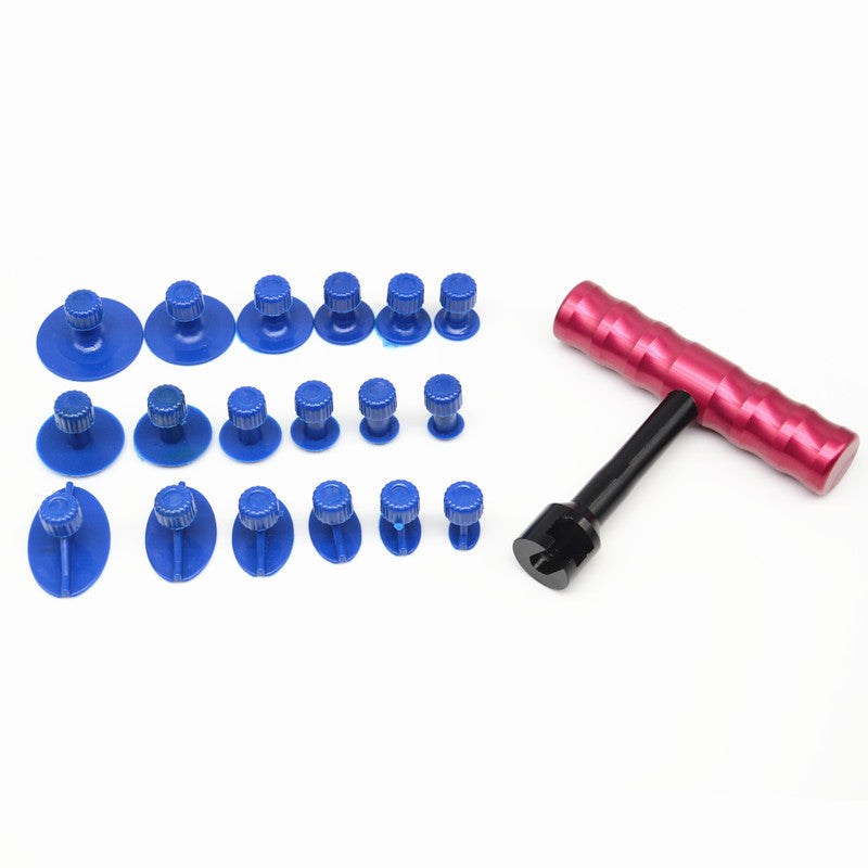 Car Body T-Bar Puller Lifter Tool Glue Pad Panel Paintless Dent Removal Repair
