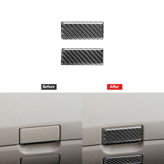 Carbon Fiber Storage Box Switch Panel Cover Trim for Toyota for Corolla 2007-2013