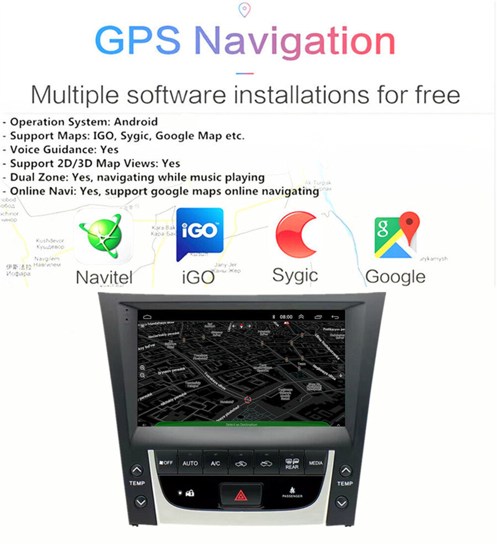 9 Car Stereo Radio GPS Navigation For 05-11 for Lexus GS300 GS350 GS450 GS430 GS460
