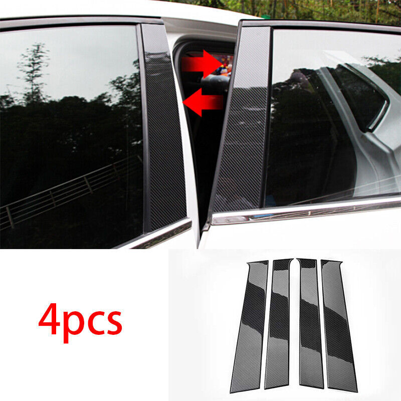 Carbon Fiber Style for Honda HR-V HRV 2016-2022 Car Window B Pillar Cover Trim