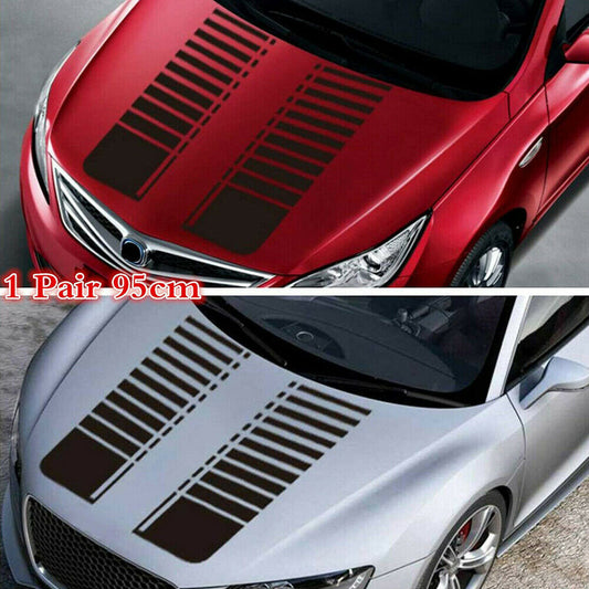 2pcs Racing Hood Stripes Decal Vinyl Stickers Universal Fit for Car SUV Truck