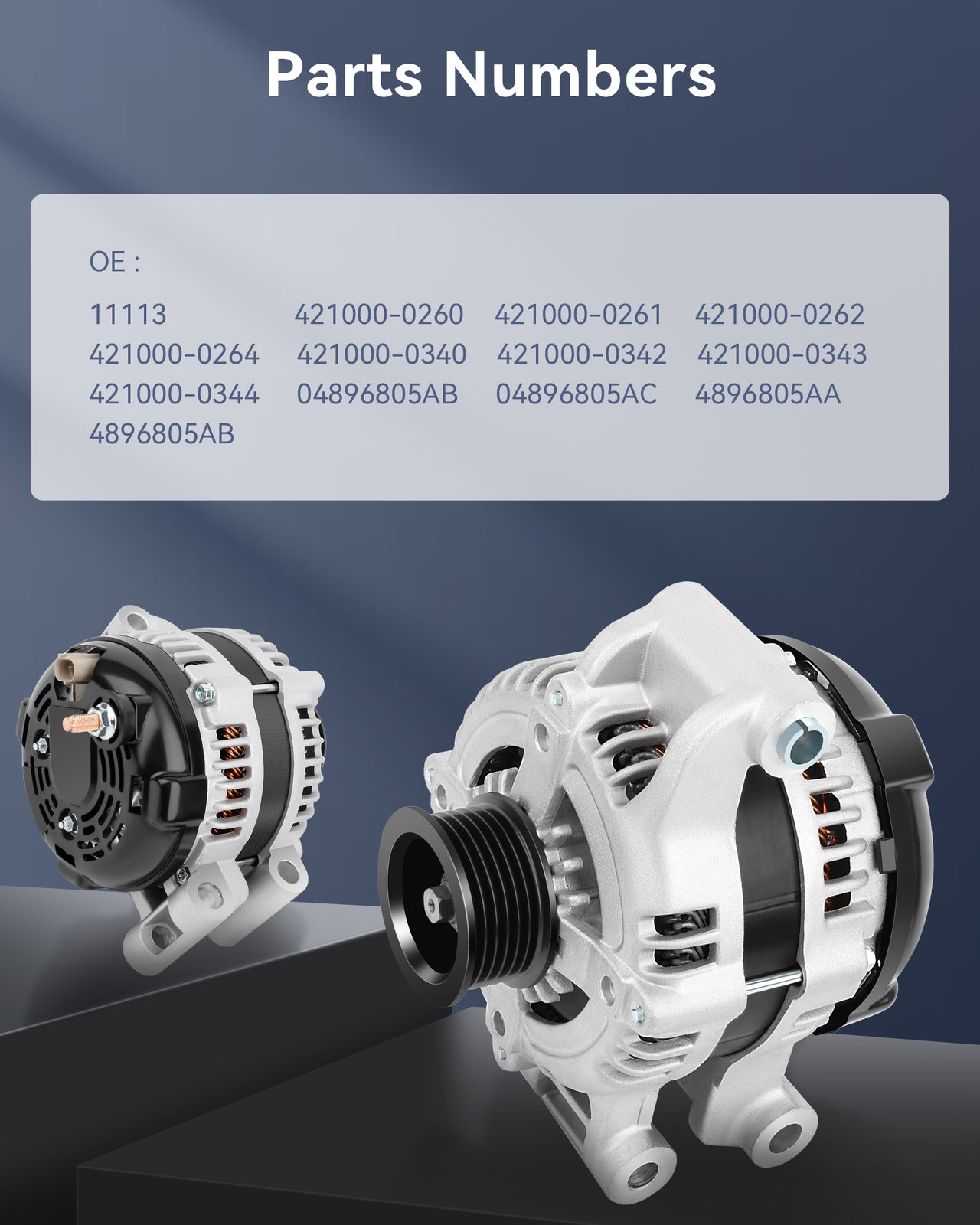 For 2006-2007 for Dodge Charger 3.5L  2.7L V6 New Silver Alternator 421000-0260