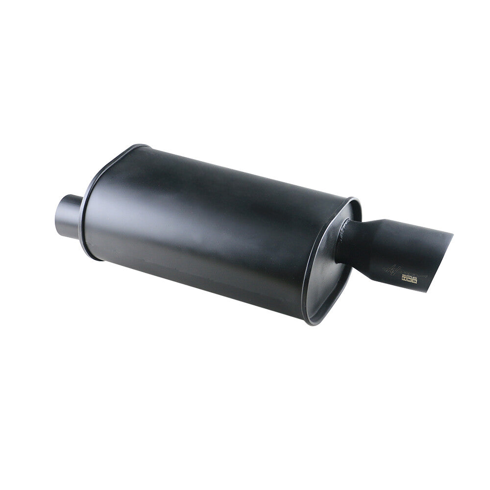 Exhaust Mufffler Tip 2.5 iD Sport Sound Muffler 1.5mm 3.5 OD Matte Black