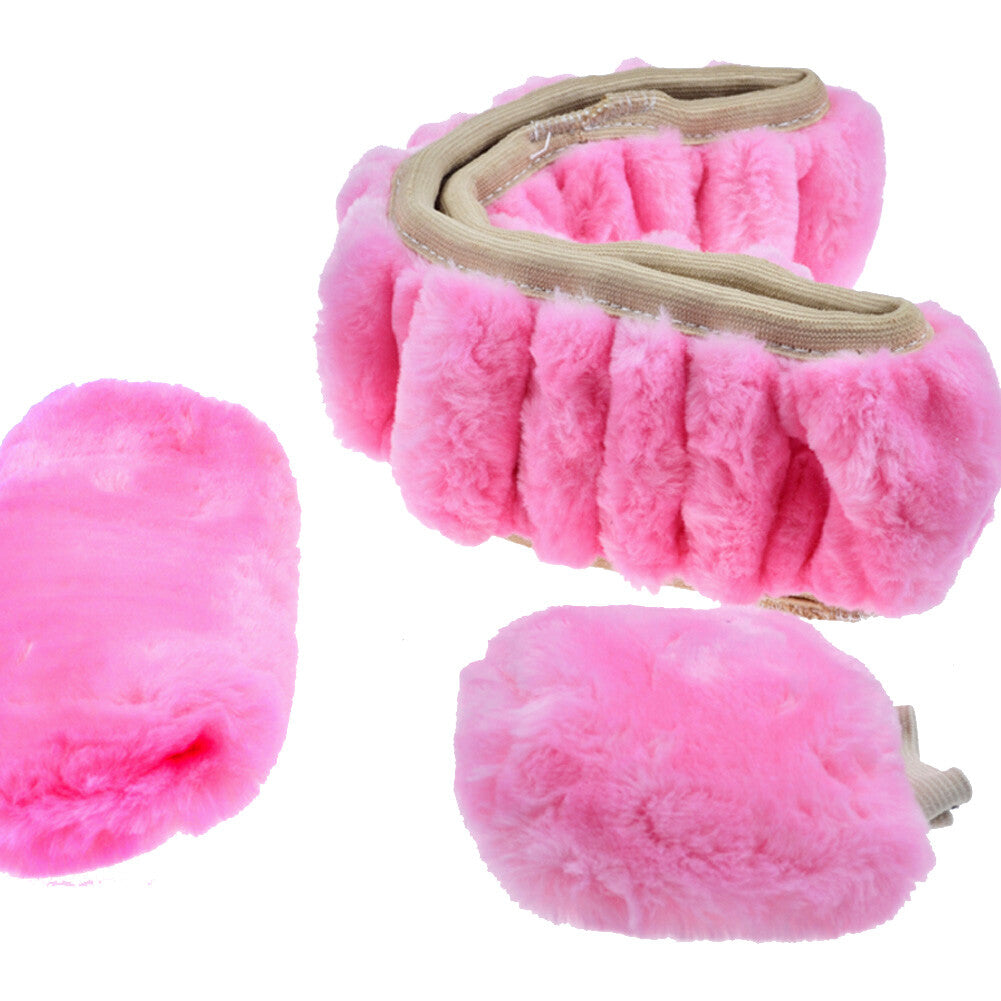 Car Warm Plush Anti-Slip Steering Wheel Cover Steering Wheel Protector Steering Wheel Cover Pink Q
