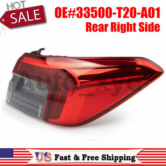 33500-T20-A01 Passenger Side Outer Rear Tail Light for Honda for Civic Sedan 22-23