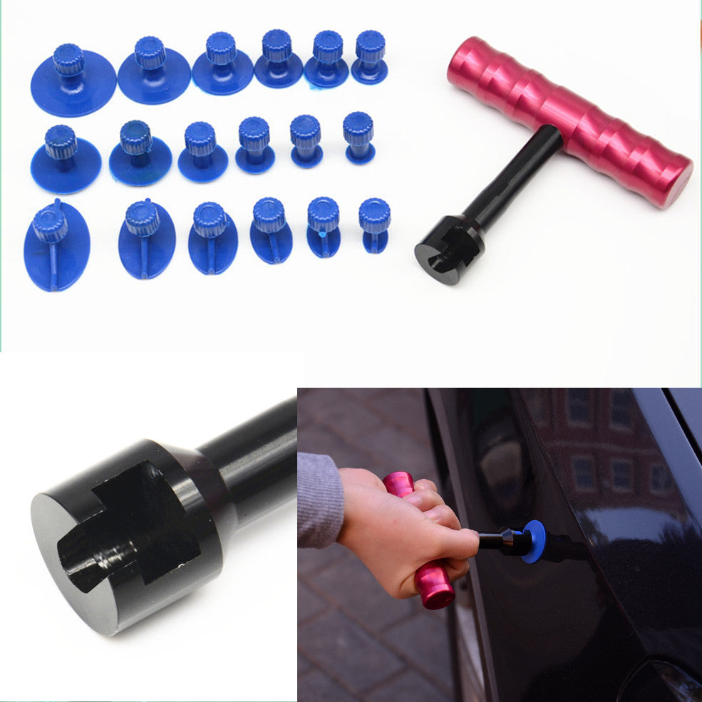 Car Body Dent Pit Repair Tool 18 Pcs Tabs  Lifter Paintless T-Bar Hammer Puller