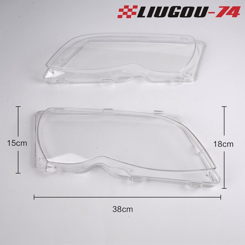 Pair fit for 2002 2003 2004 2005 E46 325i 325Xi 330i 330Xi Headlight Lens - v