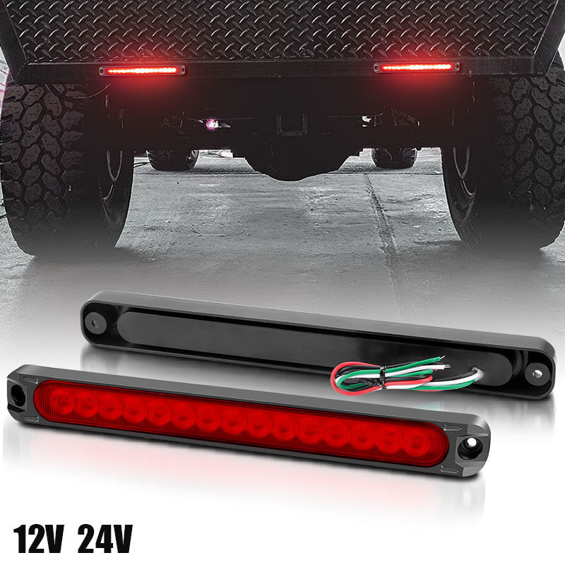 2X 10 Truck Trailer Light Bar 15 LED Stop Turn Tail Brake Light Strip Flowing