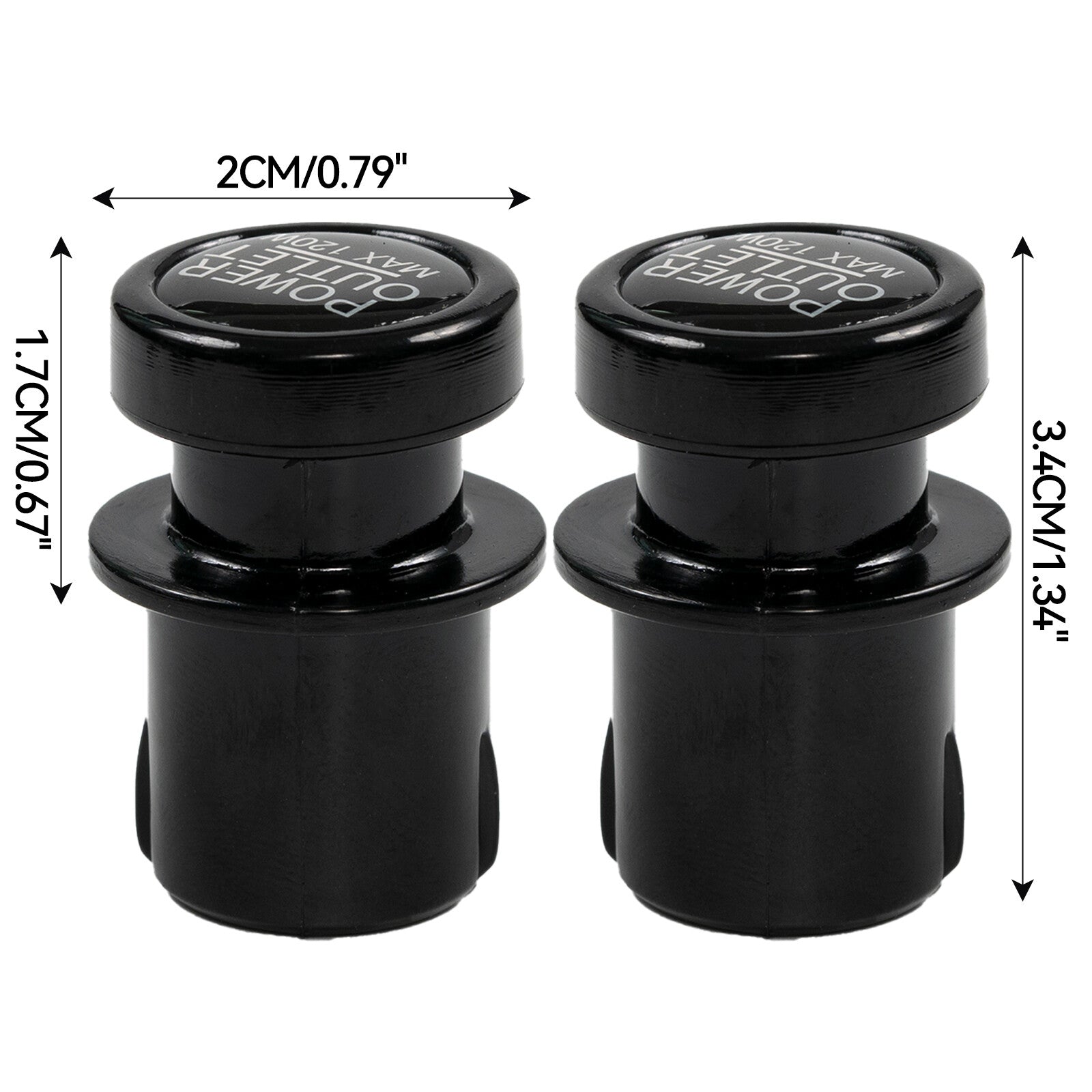 2 Car Cigarette Lid Cap Outlet Cover Dustproof Universal