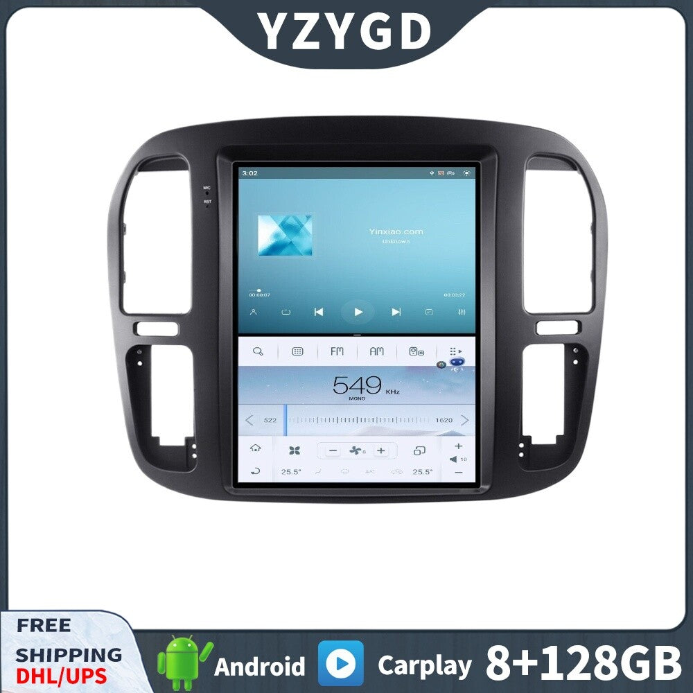 for Toyota for Land Cruiser LC100 1998-2002 Car Radio Carplay Stereo Screen 128GB
