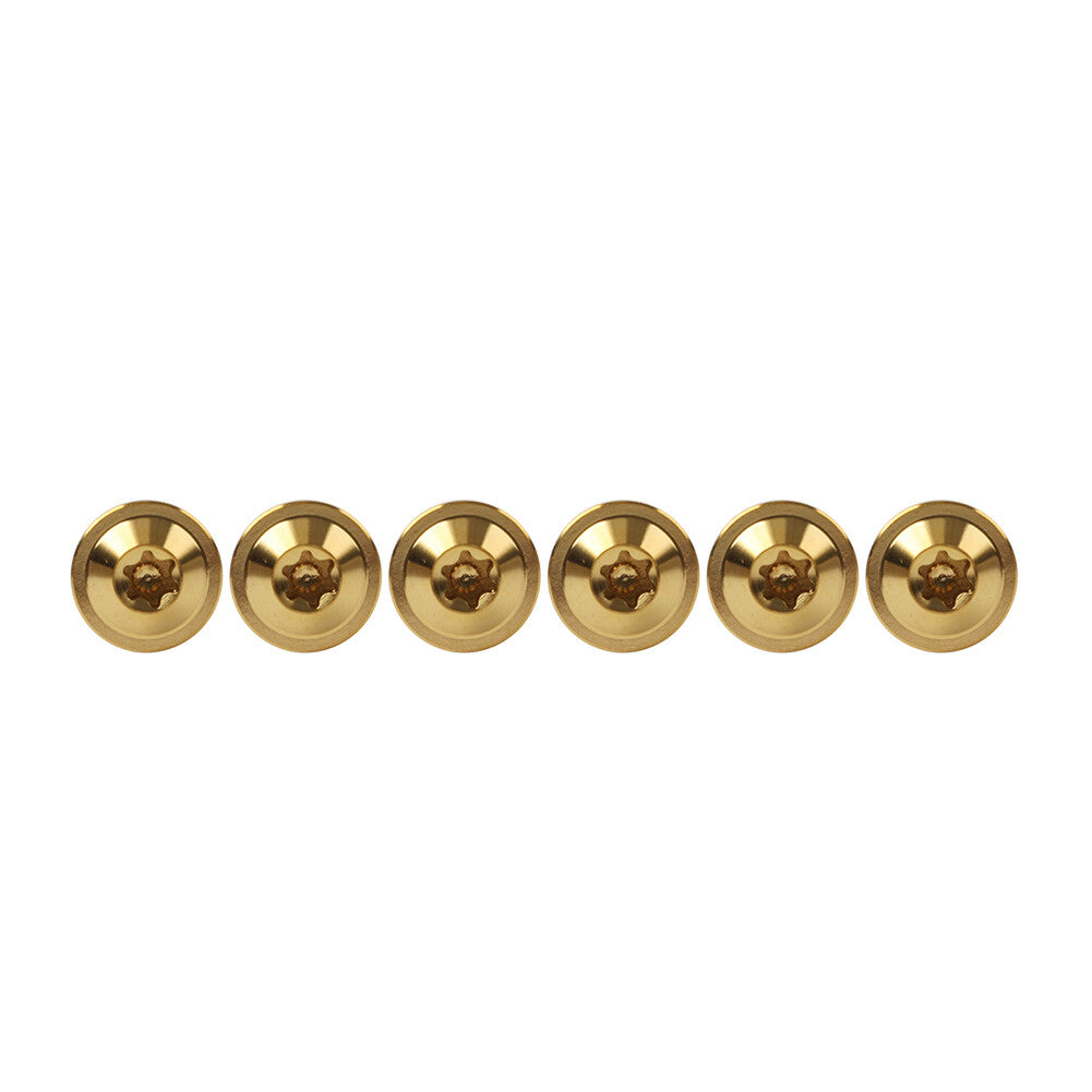 6pcs Bolts Truss Torx Head Self Tapping Screws M5x15mm Fastener Gold