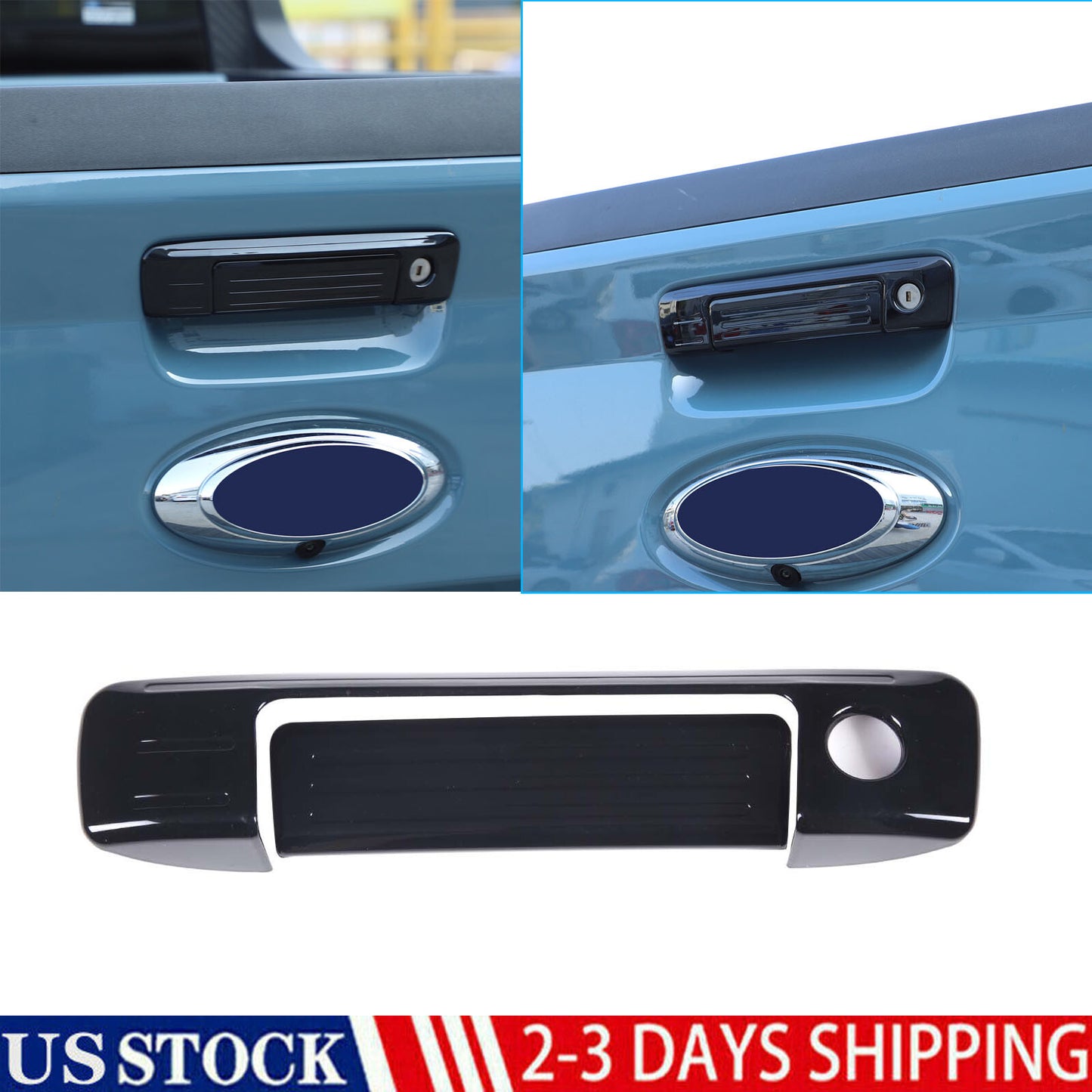 Black rear tailgate handle cover trim for 2022-23 Maverick n