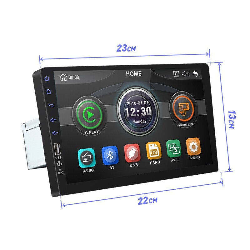 1Din Car Stereo Radio MP5 Player Touch Screen Bluetooth Mirror Link 9in FM USB