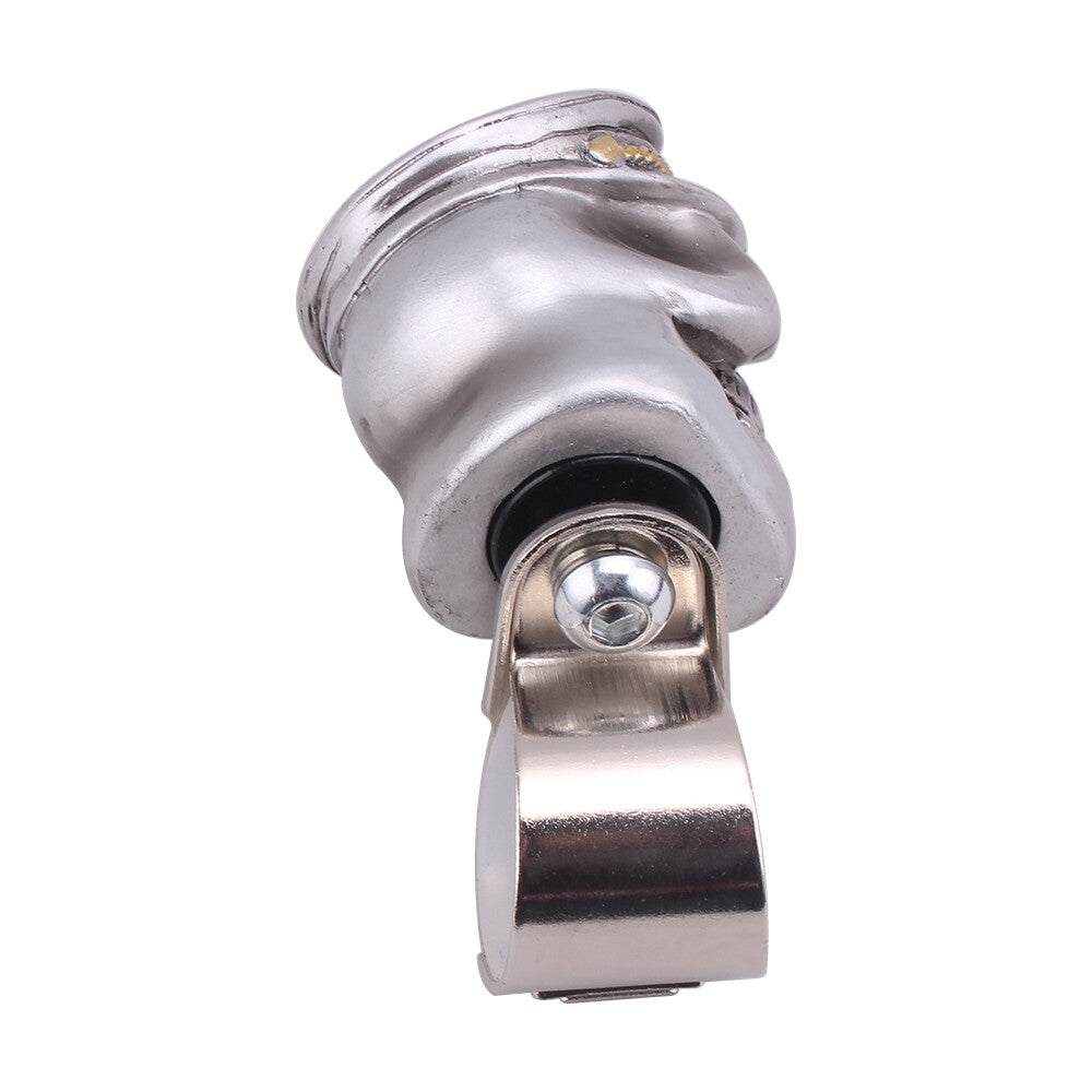 Silver Skull Head Car Steering Wheel Spinner Suicide Knob Handle Booster