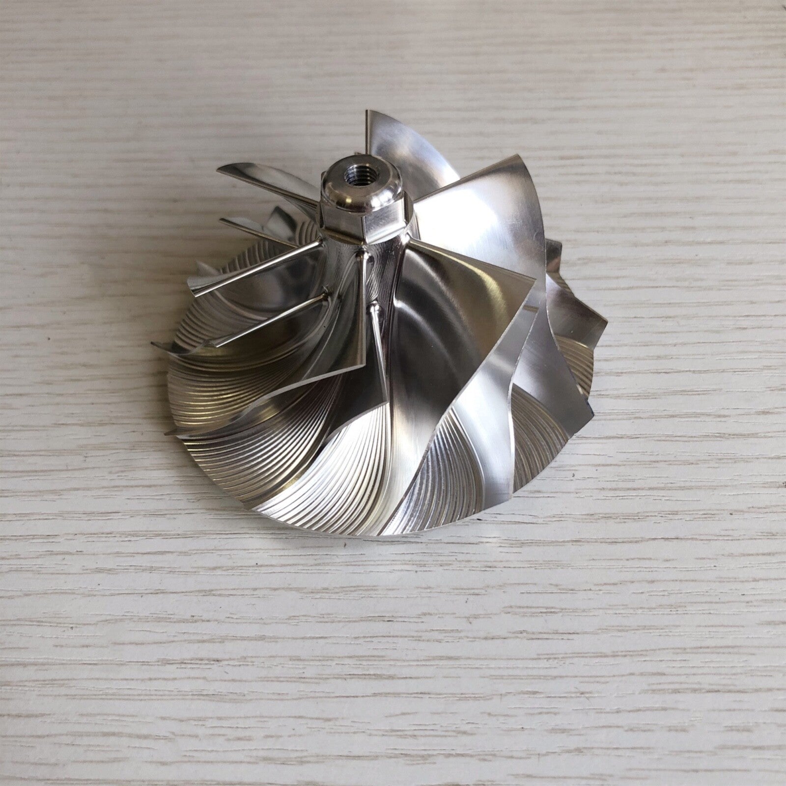 GTP38R Reverse 65.94/88.04 mm 6+6 Blade Performance Billet Compressor Wheel