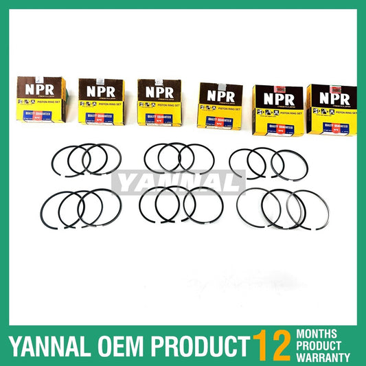 C7.1 piston rings, one set, suitable for Cat diesel engine parts.