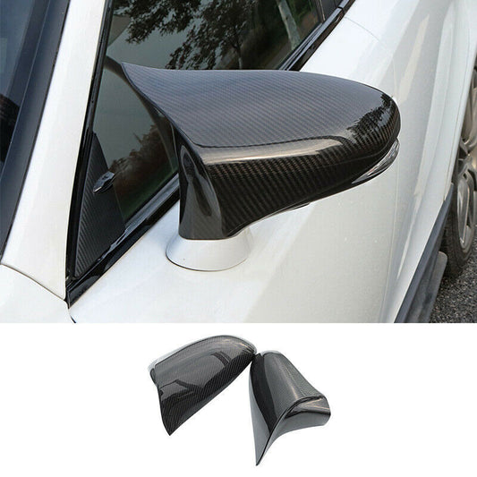 for Lexus IS for ES RC CT LS GS Dry Carbon Fiber Ox Horn Rearview Mirror Cover Trim