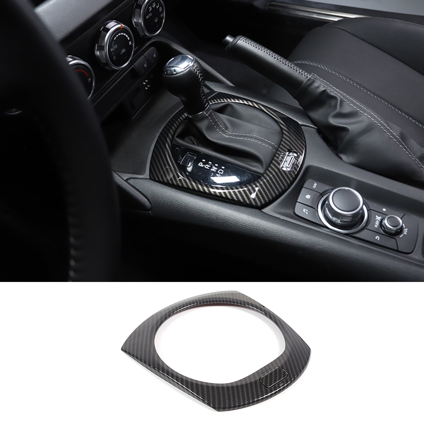 Carbon fiber ABS interior gearbox cover for 2022-2023 for Mazda Miata MX-5 n